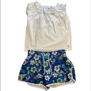 Third Coast floral shorts & Genuine girl top
